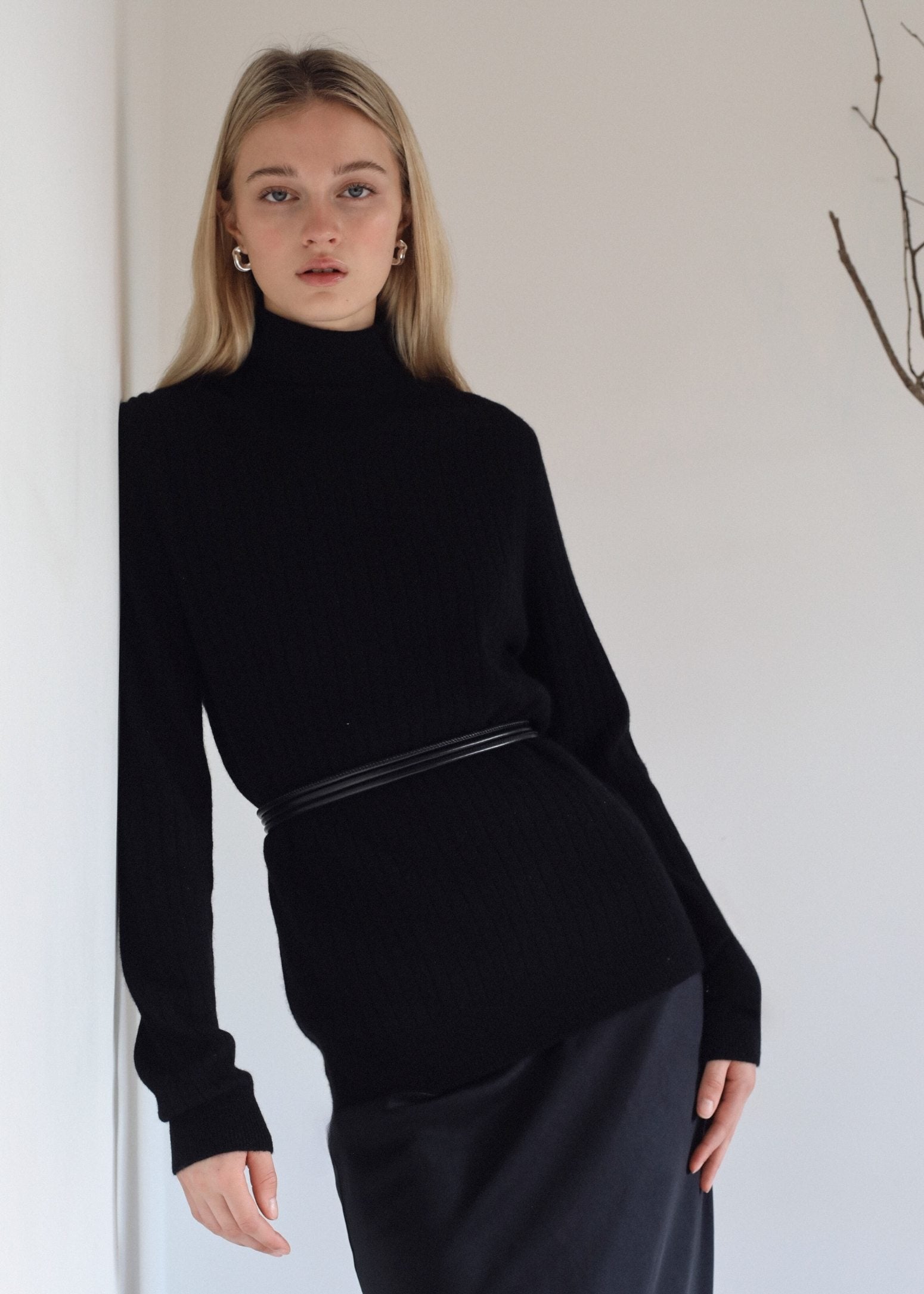 Glenn Cashmere Polo Sweater in Cavier