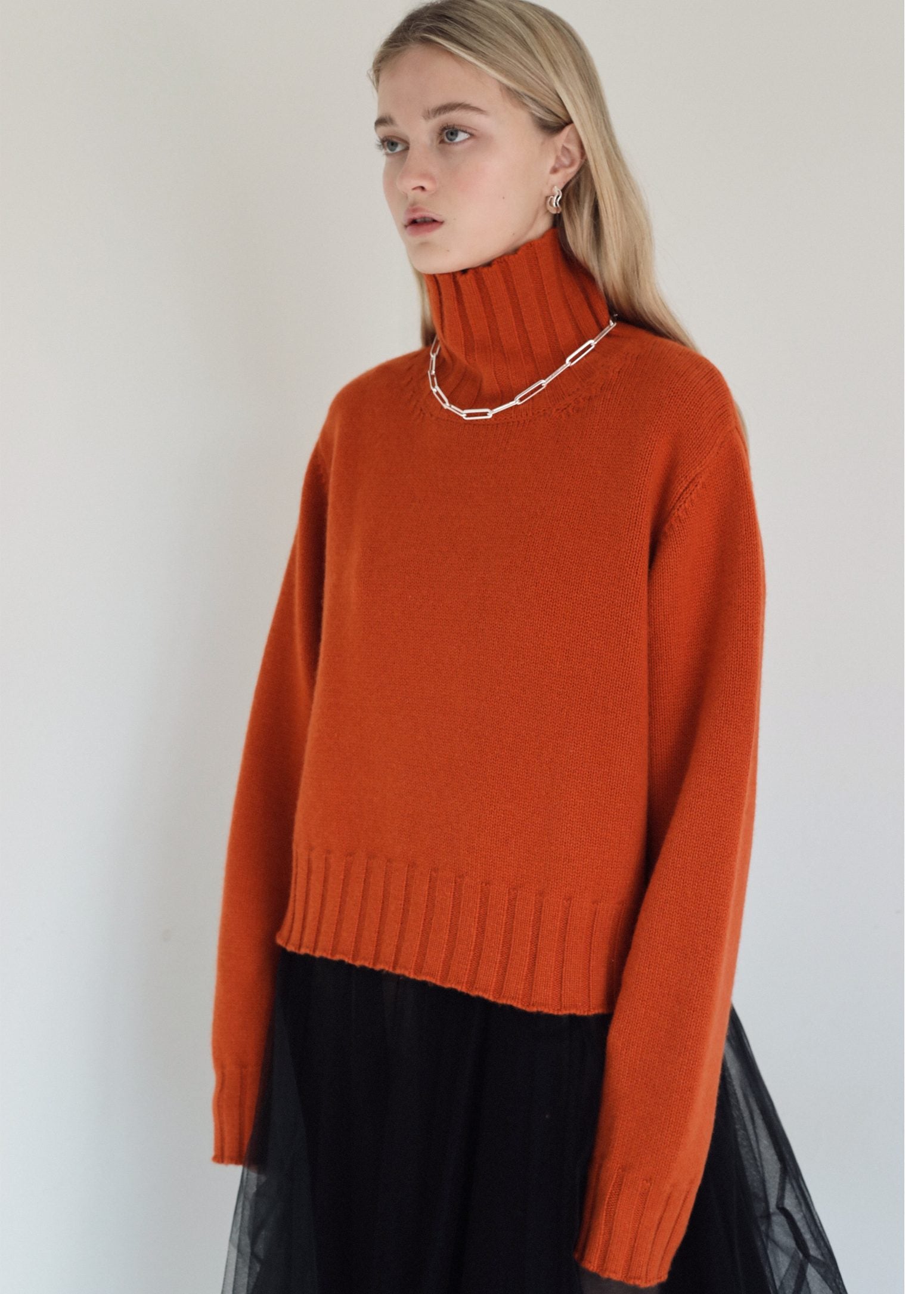 Dursey Cashmere Sweater in Marmalade