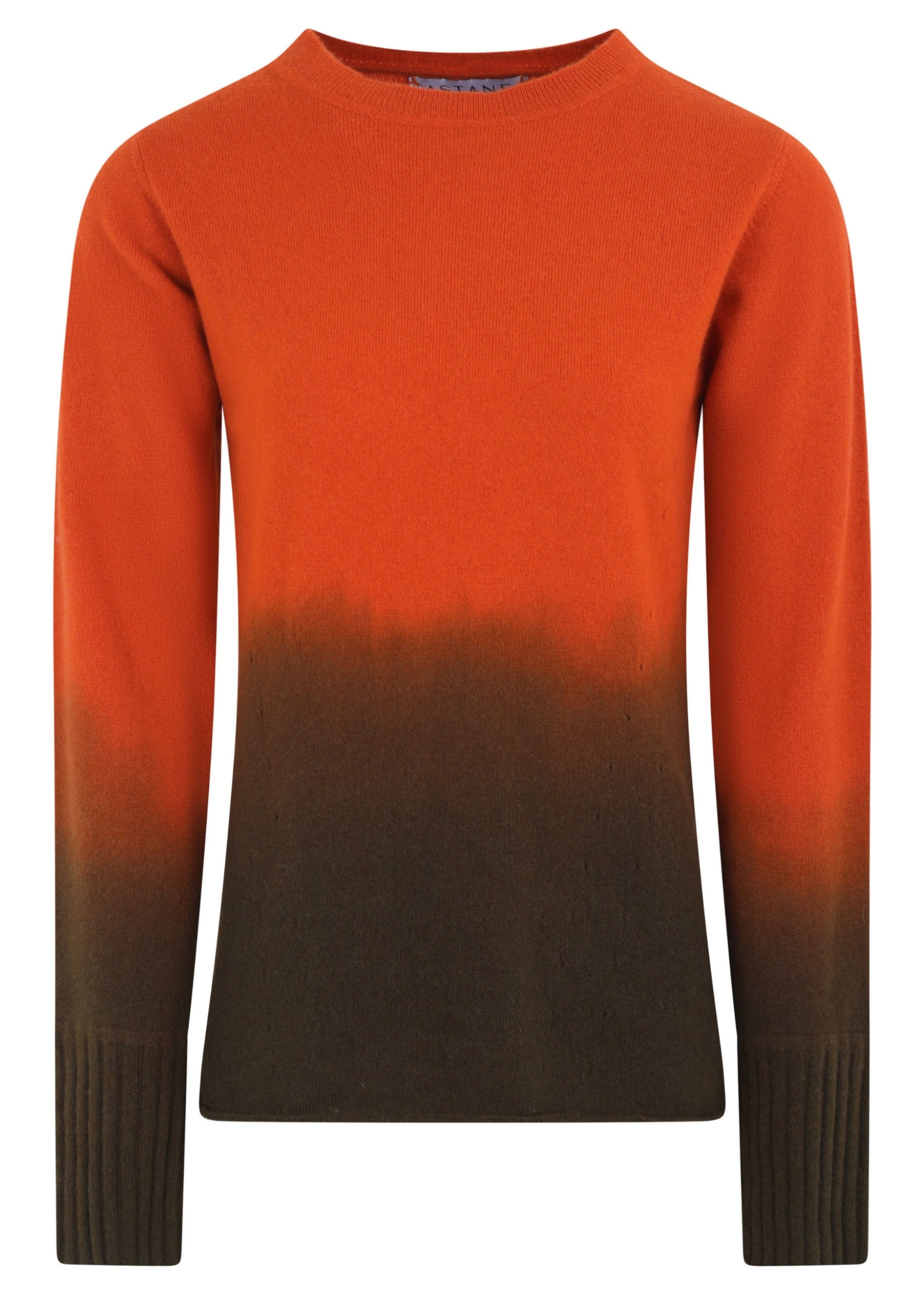 Janie Cashmere Sweater in Marmalade / Umber ombre