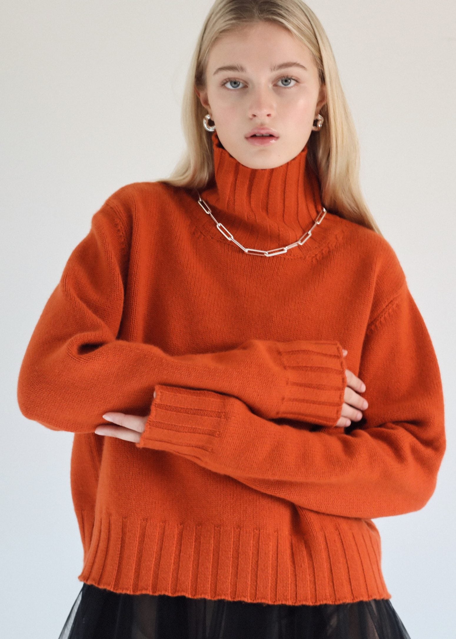 Dursey Cashmere Sweater in Marmalade