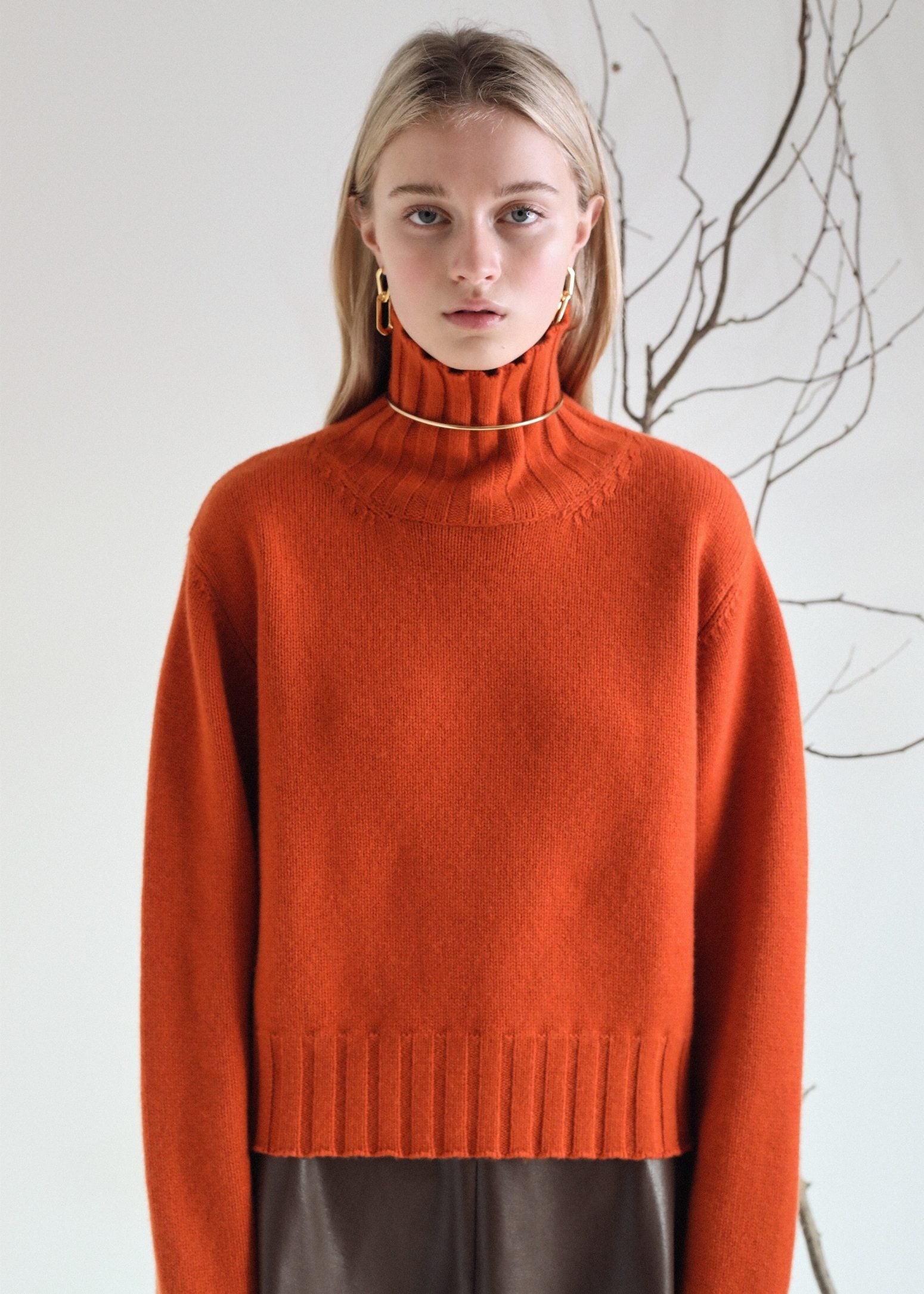Dursey Cashmere Sweater in Marmalade
