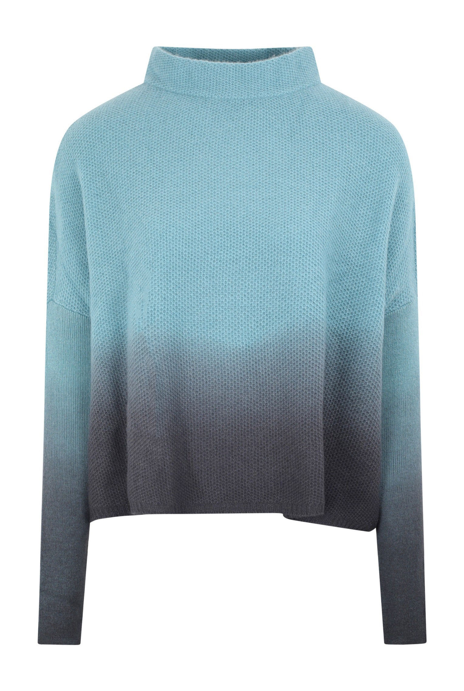 Honey Cashmere Sweater in Myrtle / Umber Ombre