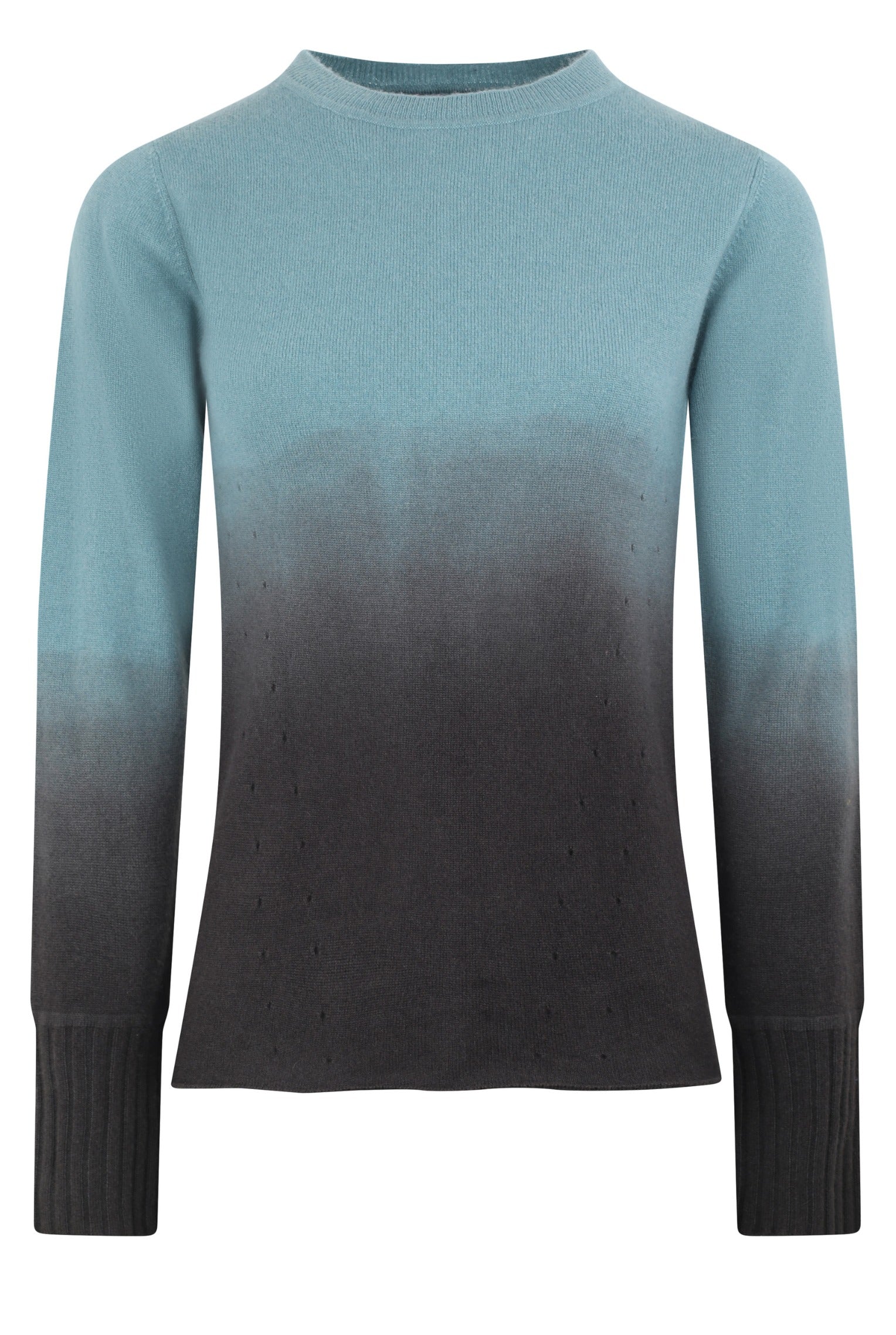Janie Cashmere Sweater in Myrtle / Umber Ombre