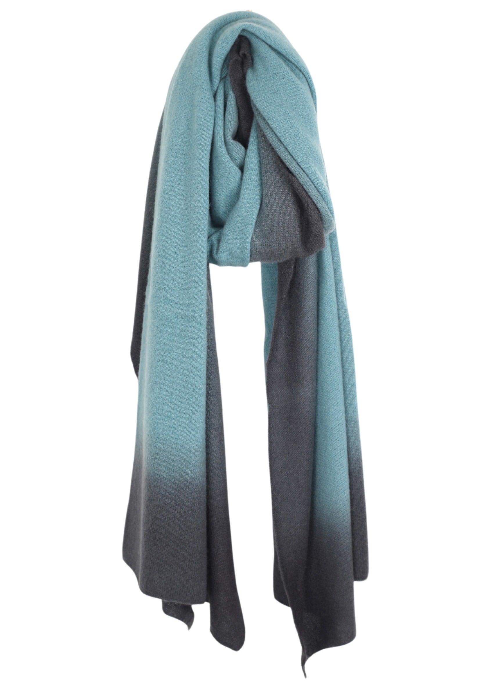 Orla Cashmere Scarf in Myrtle / Umber Ombre
