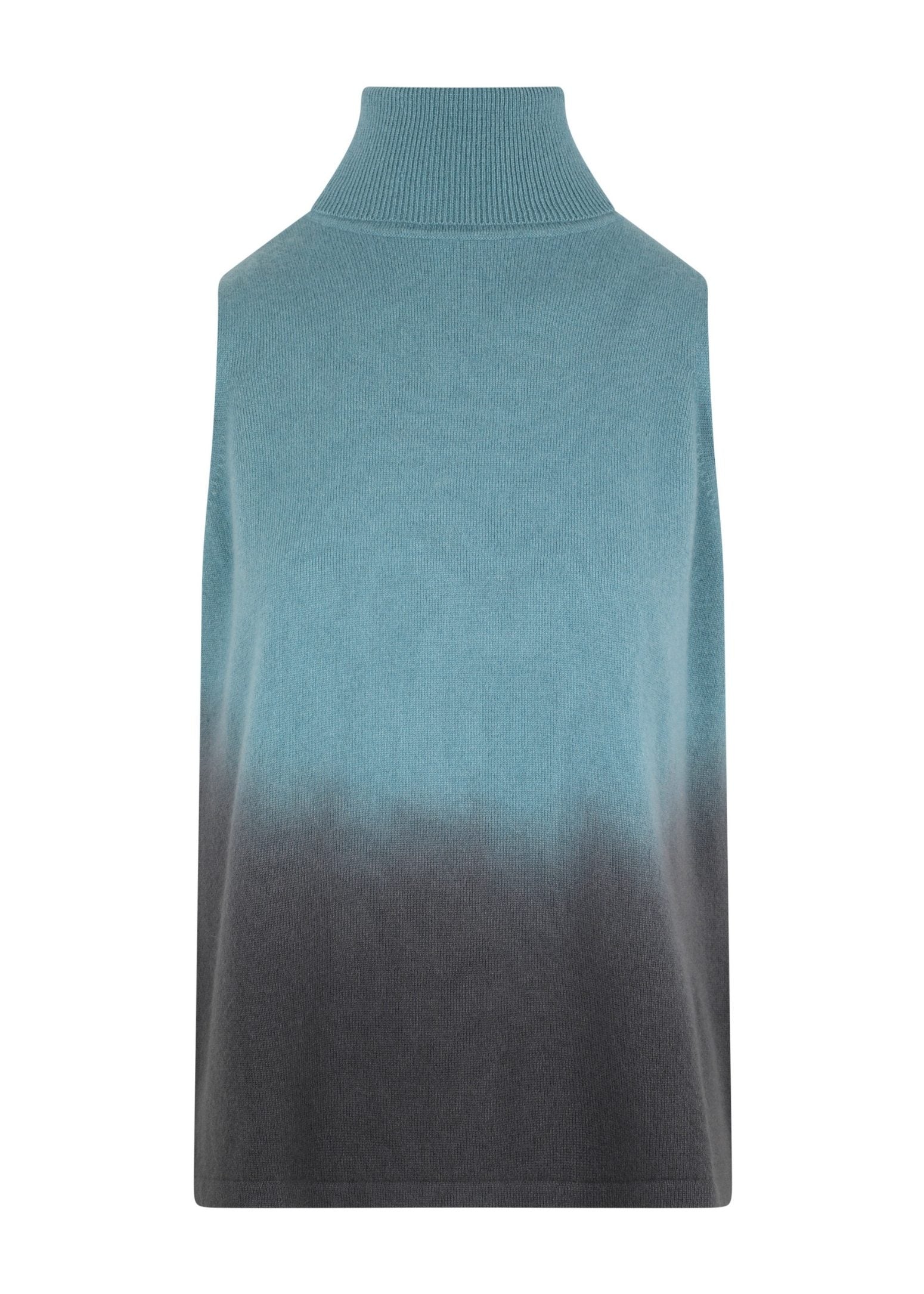 Raven Cashmere Turtleneck in Myrtle / Umber Ombre