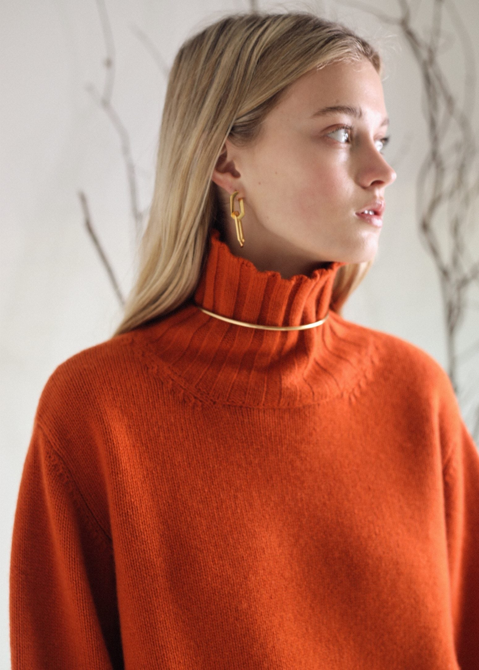 Dursey Cashmere Sweater in Marmalade