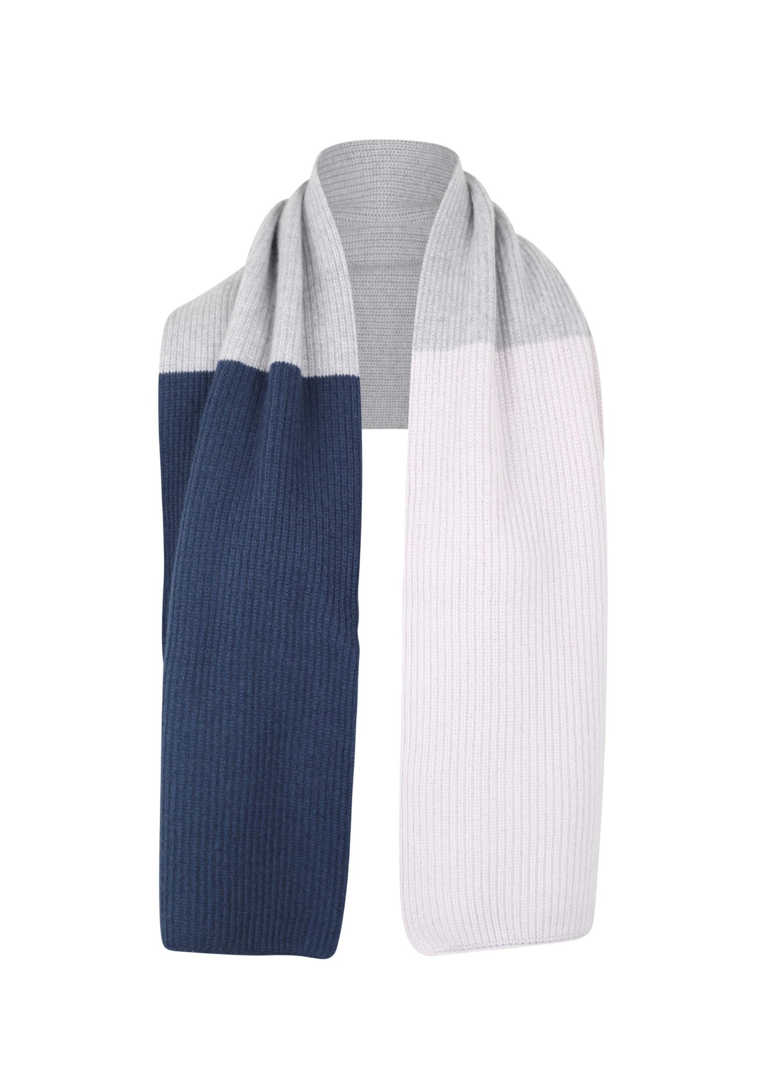 Dún a Rí Cashmere Scarf in Silver Salt / Sanderling / Pintail