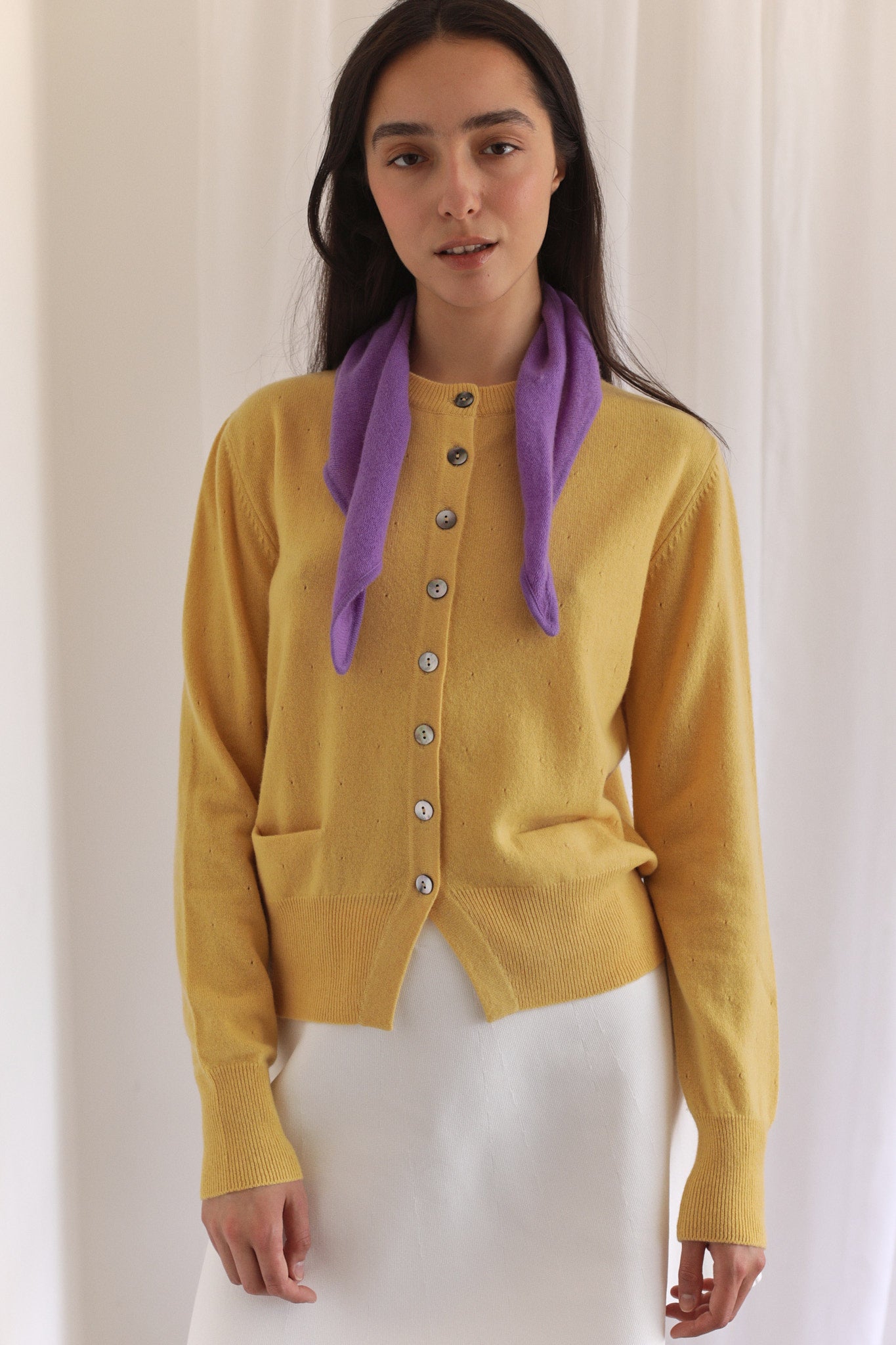 FRAYA | Cashmere Cardigan in Acacia