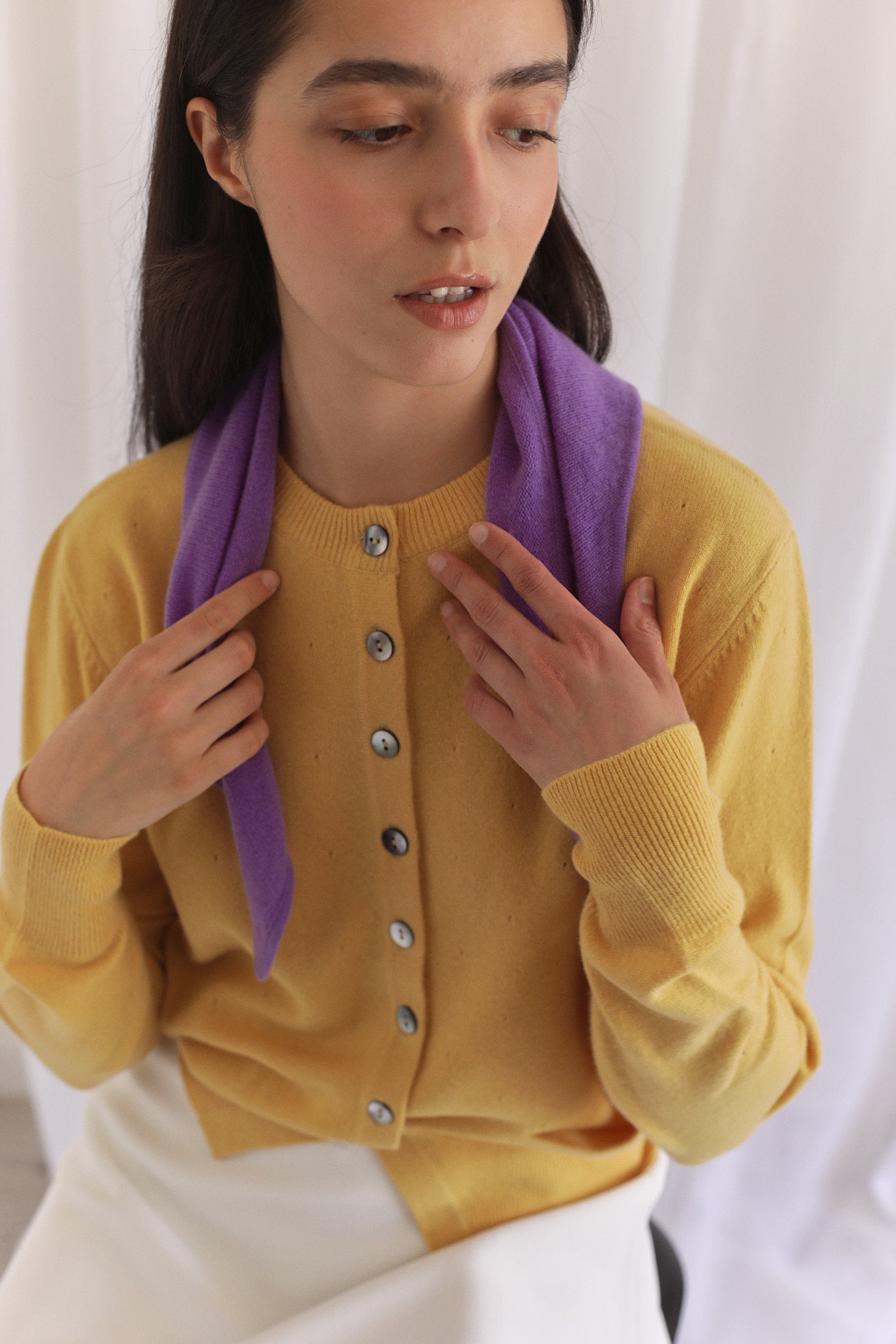 FRAYA | Cashmere Cardigan in Acacia