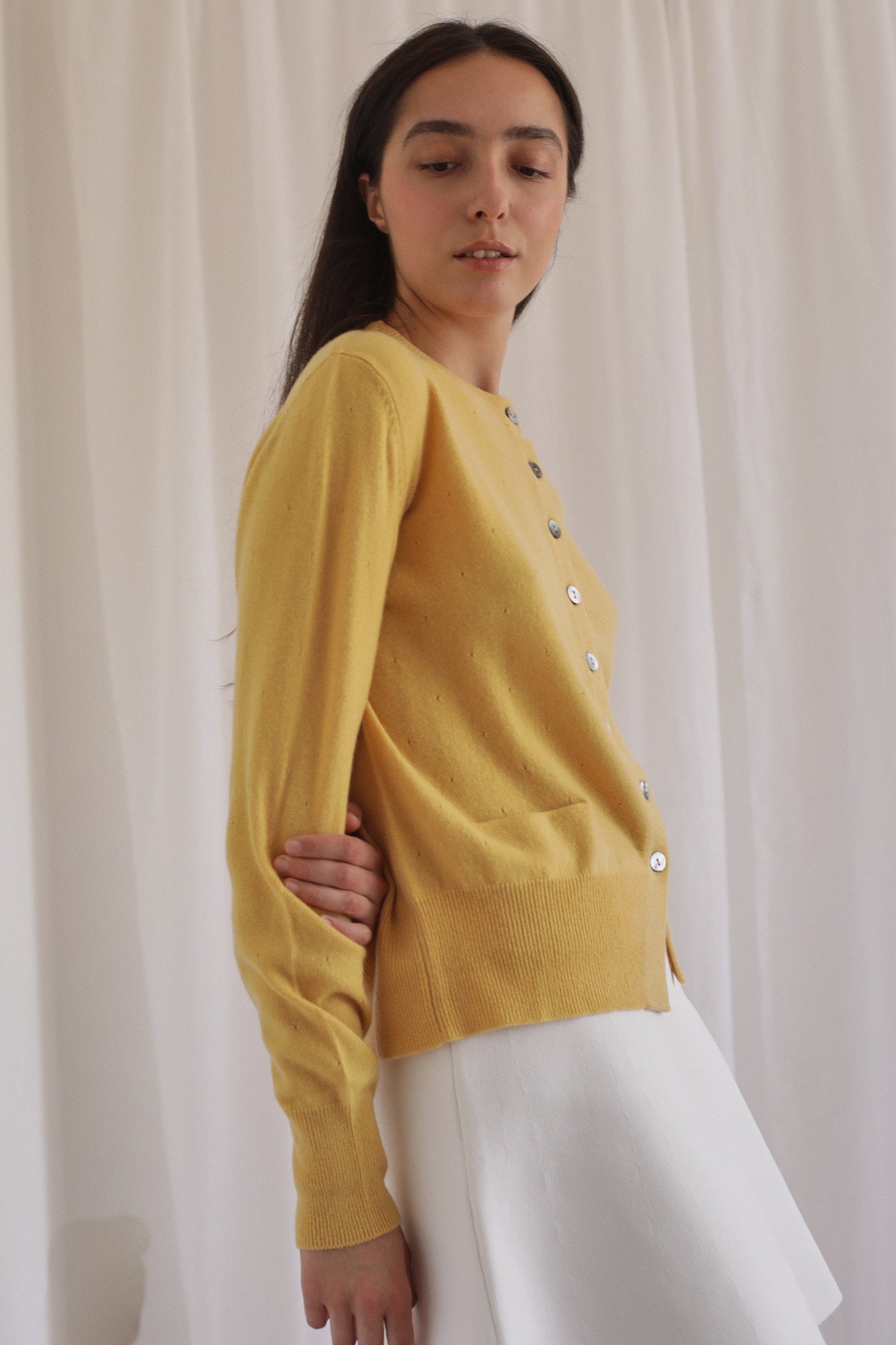 FRAYA | Cashmere Cardigan in Acacia