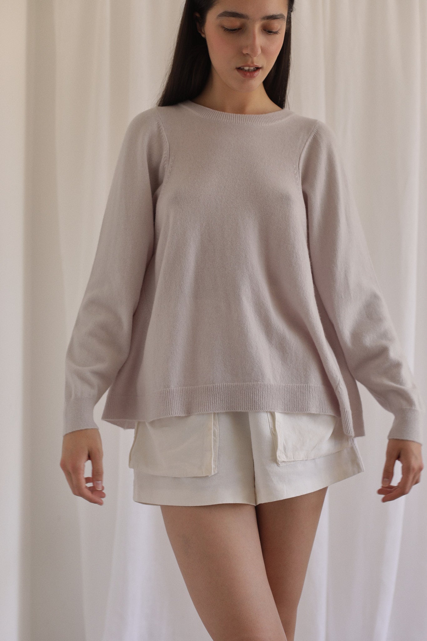 AMIRA | Cashmere sweater in Salt