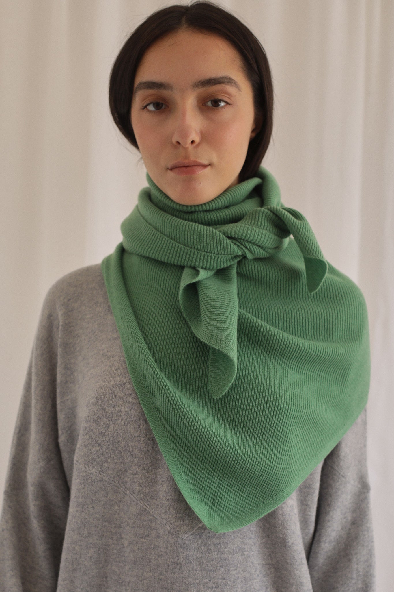 BRIDGE | Cashmere Triangle Scarf in Chai