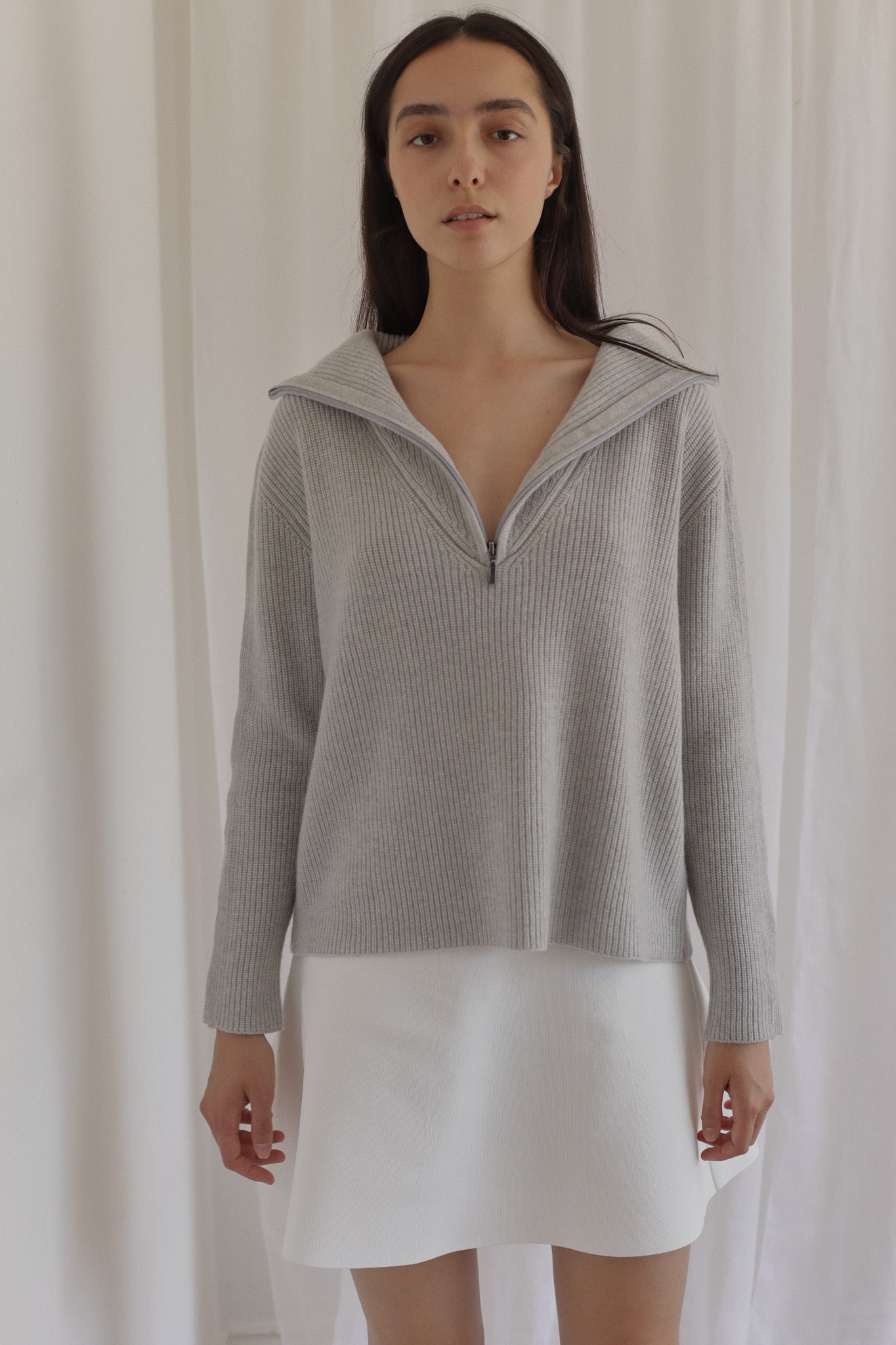JEN | Cashmere Sweater in Hoary
