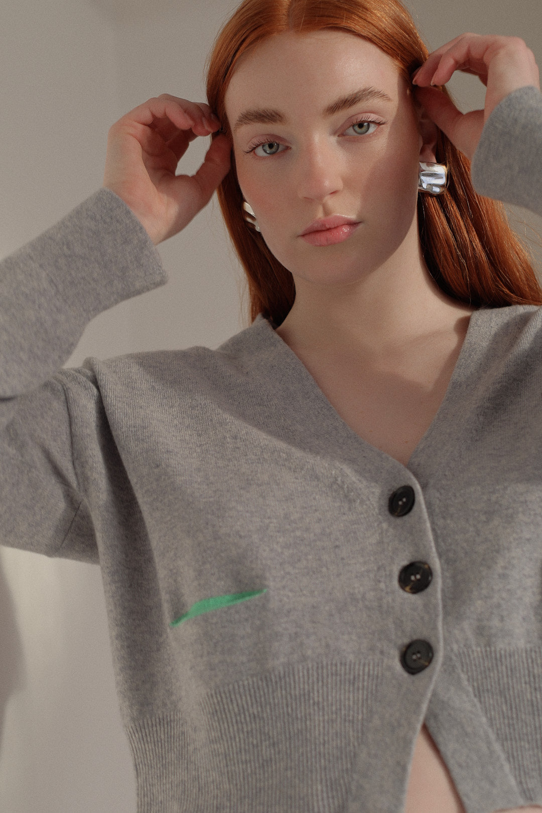 ACHILL | Cashmere Cardigan in Cineral / Applefool