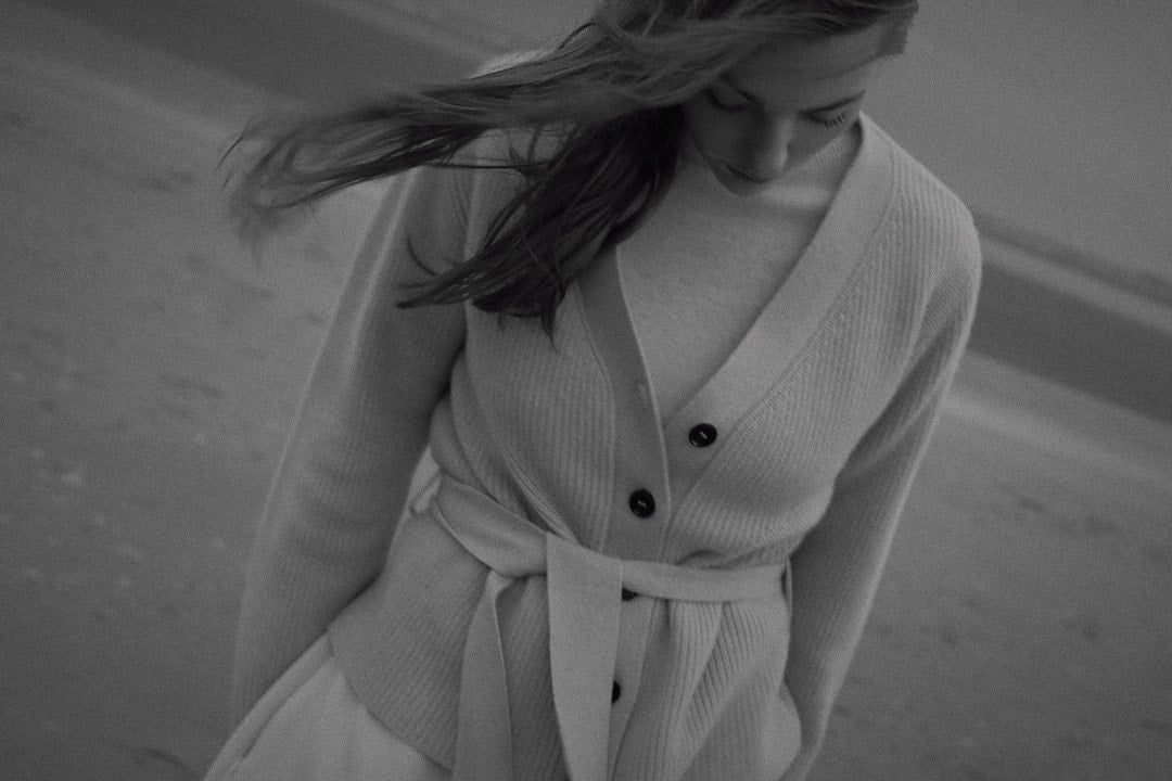 DAVE | Cashmere Cardigan in Hoary