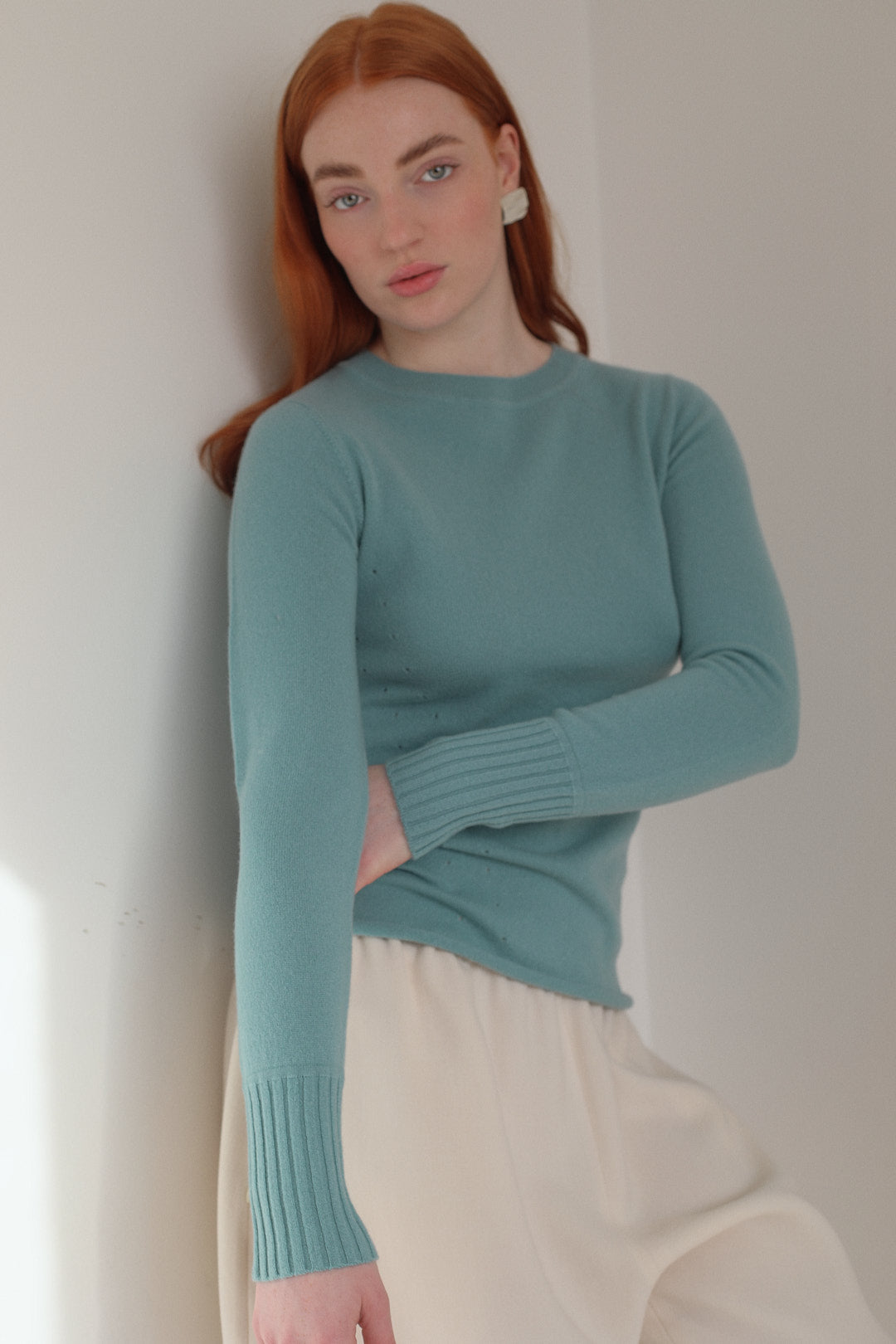 JANIE | Cashmere Sweater in Shearwater