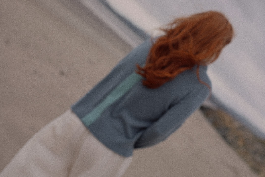 LEANDRA | Cashmere Sweater in Battleship / Shearwater