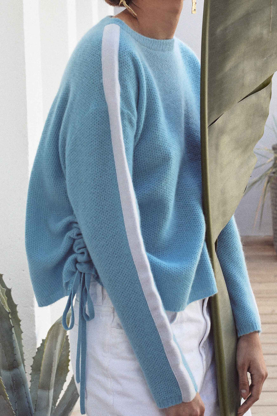 Buzz cashmere sweater in Heron / Ghost