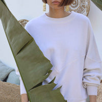 Farah Cashmere / Lurex Sweater in Pearled Ivory