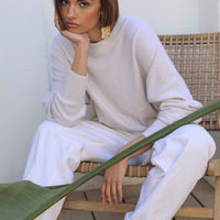 Farah Cashmere / Lurex Sweater in Pearled Ivory